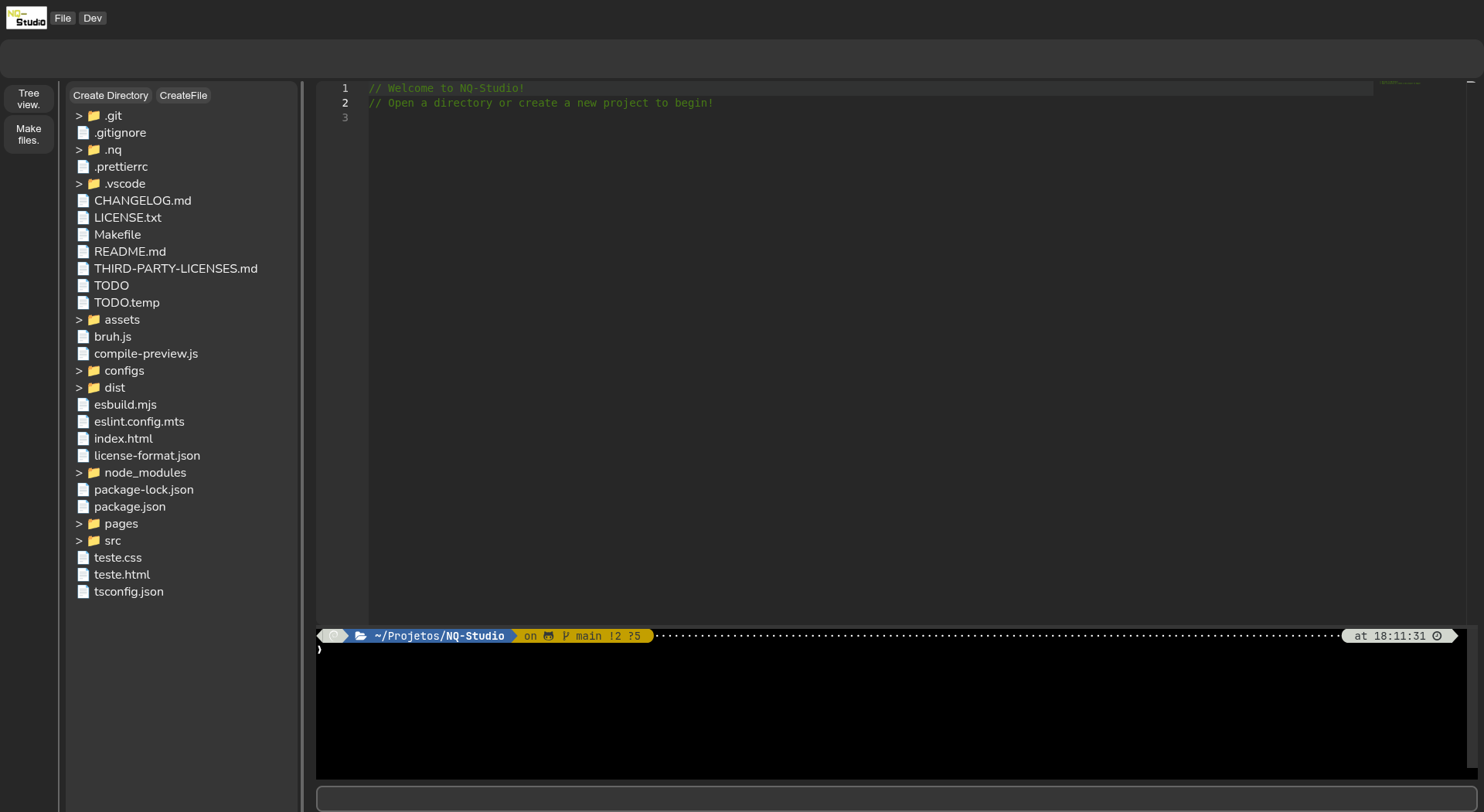 NQ-Studio editor interface